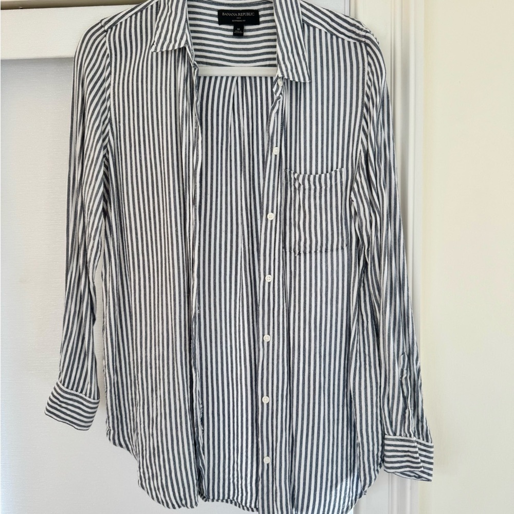 Banana Republic Striped Button Down
